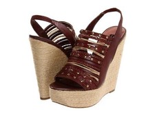 Sandálias plataforma Steve Madden Breanna conhaque estilingue costas anabela marrom trançado  comprar usado  Enviando para Brazil