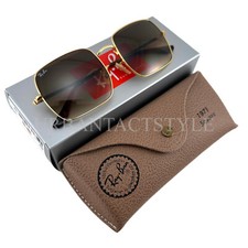 NOVO Óculos de Sol Ray-Ban Quadrado 1971 Clássico Armação Dourada com Lentes Marrom Gradiente, usado comprar usado  Enviando para Brazil