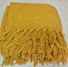 Honeycomb throw ochre for sale  PETERSFIELD