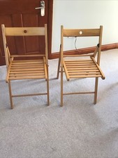 Pair folding beech for sale  ILKESTON
