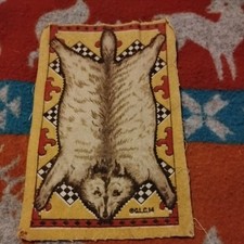 Tapete de tabaco antigo 4,75X8" Wolf "Pelt" estado original comprar usado  Enviando para Brazil