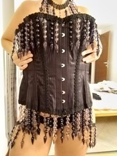 Bustino burlesque nero usato  Milano