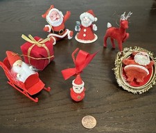 Vintage flocked santa for sale  Cary
