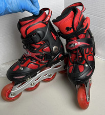 Patins em linha Cougar ABEC-7 - Tamanho M 34-37 rodas dianteiras iluminadas - MZS835LSG vermelho comprar usado  Enviando para Brazil