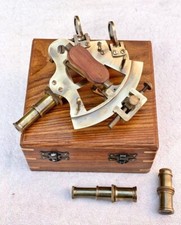 Antiguo sextante náutico de latón - Instrumentos de navegación marítima vintage regalo segunda mano  Embacar hacia Mexico