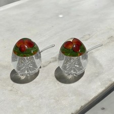 Jarro de geléia vintage Lucite acrílico com colher morango com tampas comprar usado  Enviando para Brazil
