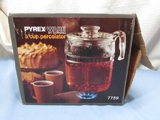 Usado, Cafeteira Pyrex Vintage Flameware 9 xícaras vidro coador 7759 completa na caixa comprar usado  Enviando para Brazil