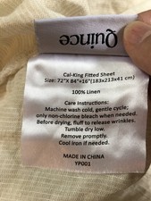 Lençol ajustável marmelo 100% linho cambraia marfim Cal King, usado comprar usado  Enviando para Brazil