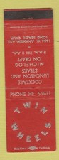 Usado, Capa Matchbook - Twin Wheels Restaurante Michelob Cerveja Long Beach CA WEAR comprar usado  Enviando para Brazil