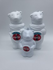 Garrafa de água de plástico vintage Coca-Cola urso polar família sem canudos, usado comprar usado  Enviando para Brazil