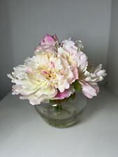 Peonies glass vase for sale  WIGSTON