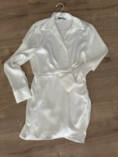 Satin blusenkleid weiß gebraucht kaufen  Mayen