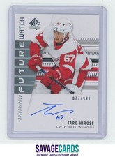 2019-20 SPA Future Watch Auto Taro Hirose RC /999 #152 Detroit Red Wings, usado comprar usado  Enviando para Brazil