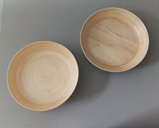 Conjunto de 2 tigelas laterais de madeira natural grão branco costas melamina festa de verão retrô comprar usado  Enviando para Brazil