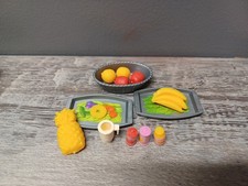 Conjunto de piscina e pátio tropical vintage Barbie comida e bandejas frutas boneca brinquedo comprar usado  Enviando para Brazil