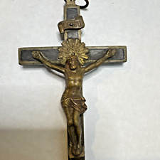 Freiras carmelitas antigas oração e meditação ébano e bronze hábito crucifixo cruz comprar usado  Enviando para Brazil