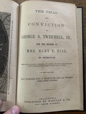 TRIAL AND CONVICTION OF GEORGE S. TWITCHELL GRUSOME MURDER CRIME PAMPHLET 1869 comprar usado  Enviando para Brazil