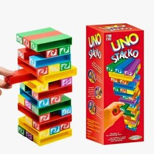 Cartas de baralho Stacko UNO jogos de tabuleiro entretenimento familiar pôquer festa brinquedos comprar usado  Enviando para Brazil