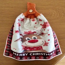 Presente de Natal TOALHA DE MÃO/TOALHA DE CHÁ Topper de crochê, usado comprar usado  Enviando para Brazil