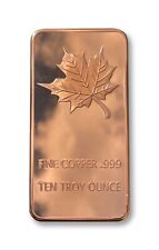 Barra de cobre 10 oz - Folha de bordo canadense CMC em perfeito estado - 10 onças troy (311 g) cu fina comprar usado  Enviando para Brazil