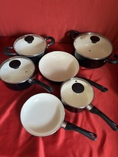 Usado, Conjunto de panelas e frigideiras Cook N Home antiaderente, 10 peças de cerâmica 10 peças, preto  comprar usado  Enviando para Brazil