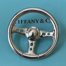 Tiffany & Co. Chaveiro chaveiro prata esterlina 0,925 volante de carro de corrida comprar usado  Enviando para Brazil
