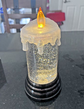 Lâmpada de vela de glitter iluminada decoração de Natal 7" LED sem chama trabalho de acento de férias comprar usado Lâmpada de vela de glitter iluminada decoração de Natal 7" LED sem chama trabalho de acento de férias comprar usado  Enviando para Brazil