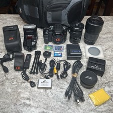 Câmera Digital SLR Sony Alpha a100 com Lentes 18-70mm e 75-300mm e Flash de Montagem comprar usado  Enviando para Brazil