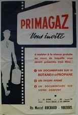 Affiche primagaz années d'occasion  La Courtine