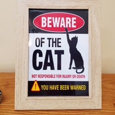 Beware cat framed for sale  Lindenhurst