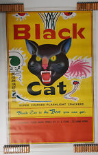 Póster vintage de fuegos artificiales de gato negro Li and Fung de 24" x 36" póster de papel de arroz segunda mano  Embacar hacia Mexico