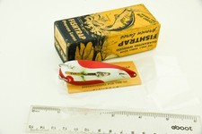 Usado, Isca de pesca antiga vintage armadilha para peixes minnow na caixa com papelada BH11 comprar usado  Enviando para Brazil