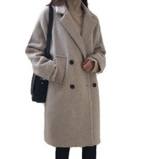 Casaco longo de inverno feminino casaco de lã feminino jaqueta feminina comprar usado  Enviando para Brazil