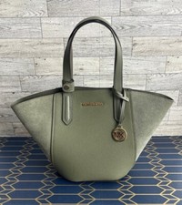 Bolsa tote pequena Michael Kors Portia couro e camurça verde exército nova com etiquetas 35F1Gpat1S., usado comprar usado  Enviando para Brazil