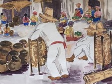 Modernist watercolor mexico for sale  Ringoes