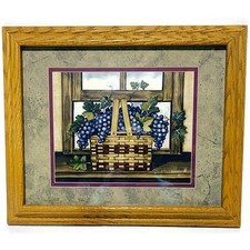 basket print framed country for sale  Fishers