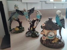 Budgie budgerigar figurines for sale  ABERGELE