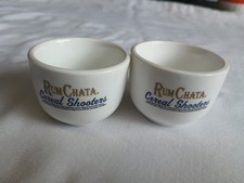 Usado, Conjunto de 2 Rum Chata Rum Licor Álcool Exclusivo Tigela de Cereais Shot Shooter Copo comprar usado  Enviando para Brazil
