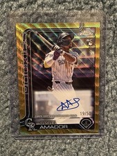 2025 Topps Chrome Adael Amador Gold shimmer /50 automático comprar usado  Enviando para Brazil