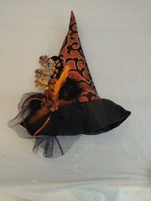 Chapéu de bruxa com penas de arco e design de rede, usado comprar usado Chapéu de bruxa com penas de arco e design de rede, usado comprar usado  Enviando para Brazil
