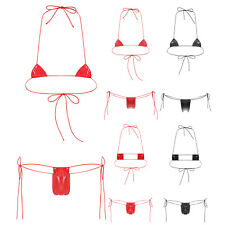 Conjunto de micro biquíni feminino brilhante sling shot roupa de banho extrema cuecas tubulares, usado comprar usado  Enviando para Brazil