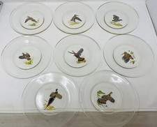 Vintage Ned Smith 1970’s Wild Game Bird 8" Placas de Vidro Conjunto de 8 Assinadas comprar usado  Enviando para Brazil