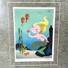 Vtg mermaid print for sale  Los Angeles