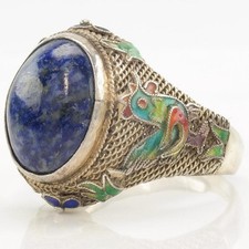 Chinese ring lapis for sale  USA