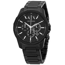 Relógio masculino Armani Exchange Banks cronógrafo quartzo mostrador preto AX1722 comprar usado  Enviando para Brazil