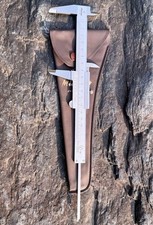 Pinça Mitutoyo Vernier 15cm metal com estojo de couro sintético limitado de JP, usado comprar usado  Enviando para Brazil