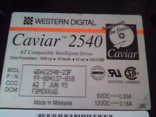 Disco rígido Western Digital Caviar 2540 99-004137-010 540MB 540 AT IDE 40 pinos , usado comprar usado  Enviando para Brazil