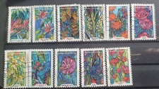 Timbres série fleurs d'occasion  Plouarzel