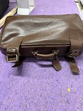 Old leather suitcase for sale  PEACEHAVEN