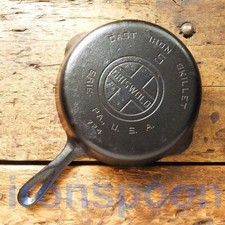 Usado, Frigideira vintage GRISWOLD ferro fundido frigideira # 5 LOGOTIPO BLOCO GRANDE - Colher de ferro comprar usado  Enviando para Brazil